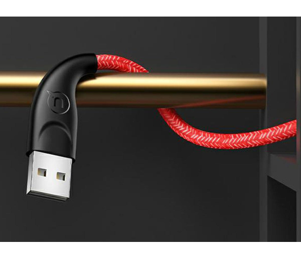 USAMS  Kabel pleciony U41 lightning 3m 2A czerwony - 1569094 - zdjęcie 3